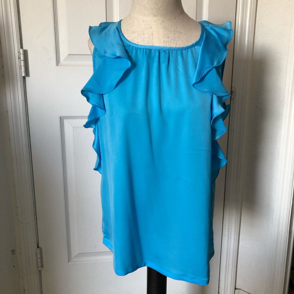 NWOT Jade Turquoise Ruffle Blouse